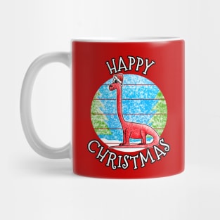 Christmas Diplodocus Dinosaur Xmas 2022 Mug